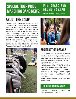 Mini Guard and Drumline Camp